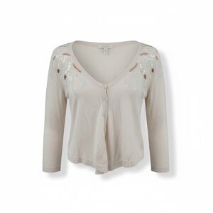 Free People Beaded Wool Blend Cardigan
